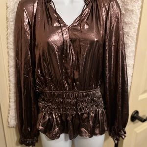 FAB’RIK metallic peplum top